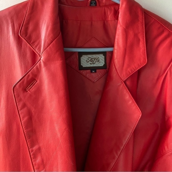 Toff’s red leather jacket. Beautifully made and like new. Hello Miss Scarlet! - Picture 3 of 7